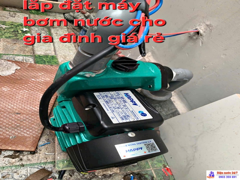 lắp đặt máy bơm nước dân dụng