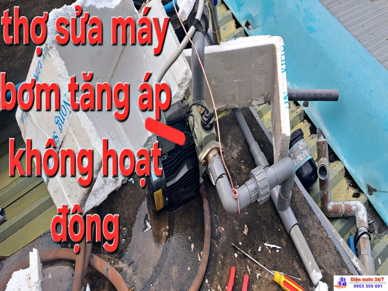 Thợ sửa máy bơm nước không hoạt động, kêu co, rung lắc..